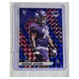 Donovan Jackson Rookie 2025 Panini Mosaic SP #388 and Numbered 52/99 - Minnesota Vikings Football Card