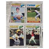 Lot of 15 Vintage Baseball Cards Featuring Hall of Famers and Stars Like Bert Blyleven, Rod Carew, Rollie Fingers, and Others - Vintage 1977 Topps Baseball Cards.