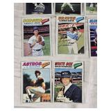Lot of 15 Vintage Baseball Cards Featuring Hall of Famers and Stars Like Bert Blyleven, Rod Carew, Rollie Fingers, and Others - Vintage 1977 Topps Baseball Cards.