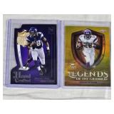 Lot of 2 Adrian Peterson Football Cards including Hand Crafted Hand Crafted Die Cut and Legends of the Gridiron Topps Chrome Refractor