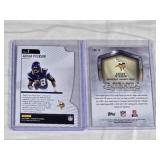 Lot of 2 Adrian Peterson Football Cards including Hand Crafted Hand Crafted Die Cut and Legends of the Gridiron Topps Chrome Refractor