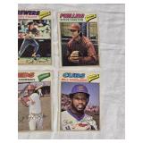 Lot of 6 Vintage 1977 Topps CLOTH Baseball Cards Featuring Robin Yount, Joe Morgan, and Steve Carlton