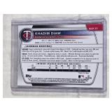 Khadim Diaw Rookie 2025 1st Bowman Chrome RARE Snake Skin Refractor #BCP-77 - Minnesota Twins Baseball Card