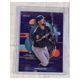 Byron Buxton 2025 Topps Finest Purple Refractor SP #128 and Numbered 21/200 - Minnesota Twins Baseball Card