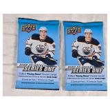 Lot of 2 Unopened Packs of 2022-23 Upper Deck Series One Young Guns