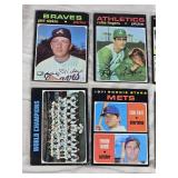 Lot of Vintage Hall of Famer and Stars Baseball Cards Featuring Players like Phil Niekro, Rollie Fingers, and Leaders