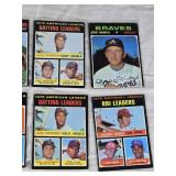 Lot of Vintage Hall of Famer and Stars Baseball Cards Featuring Players like Phil Niekro, Rollie Fingers, and Leaders