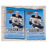 Lot of 2 Unopened 2022-23 Upper Deck Series One Hockey Card Packs