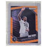 Naz Reid 2024-25 Panini Prizm Orange Wave Refractor #45 and Numbered 9/53 - Minnesota Timberwolves Basketball Card