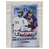 Unopened Pack of 2021 Topps Chrome Baseball