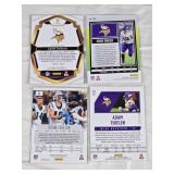 Lot of 4 Adam Thielen Football Cards Numbered and Refractors