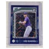 Luke Keaschall 2024 Donruss Optic Rated Prospect Blue Lazer Prizm #152 - Minnesota Baseball Card