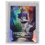 Justin Jefferson 2023 Panini Prizm Silver Holo #16 - Minnesota Vikings Football Card
