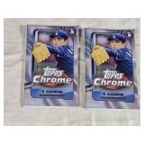 Lot of 2 Unopened Packs Topps Chrome 2025 Baseball