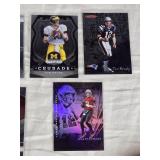 Lot of 7 Tom Brady Football Cards Including Crusade, MVPs, and Super Bowl MVP Features