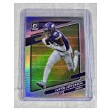 Justin Jefferson 2021 Panini Donruss Optic Silver Holo Prizm #95 - Minnesota Vikings Football Card