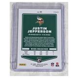 Justin Jefferson 2021 Panini Donruss Optic Silver Holo Prizm #95 - Minnesota Vikings Football Card