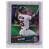 Byron Buxton 2019 Topps Finest Green Refractor #78 and Numbered 39/99 - Minnesota Twins Baseball Card