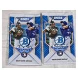 Lot of 2 Unopened Packs of Bowman Chrome 2021 Baseball