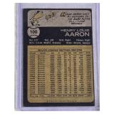 Hank Aaron 1973 Topps #100 - Atlanta Braves Vintage Baseball Card