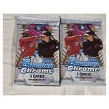 Lot of 2 Unopened Packs of Bowman Chrome 2023 Baseball