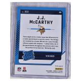 J.J. McCarthy Rookie 2024 Panini Donruss Optic Silver Holo Prizm #303 - Minnesota Vikings Football Card