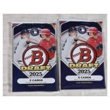 Lot of 2 Unopened Baseball Card Packs - 2025 Bowman Draft Baseball