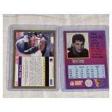 Lot of 2 Brett Favre Football Rookie Cards from 1991 including Score #611 and Wild Card #119 - Southern Mississippi.