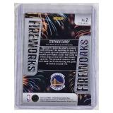 Stephen Curry 2024-25 Panini Prizm Fireworks Silver Holo Insert #2 - Golden State Warriors Basketball Card