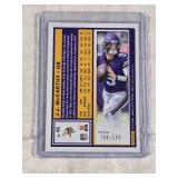 J.J. McCarthy 2025 Panini Donruss Optic Prizm #46 and Numbered 186/399 - Minnesota Vikings Football Card