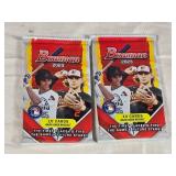 Lot of 2 Unopened Packs of Bowman 2023 Major League Baseball Cards
