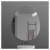 $332 Teardrop-Shaped Bathroom Mirror, Frameless Bathroom Mirror, Wall-Mounted Bathroom Mirror, Restroom Mirror, Bathroom Mirror, Makeup Mirror, High-Definition Explosion-Proof Copper-Free Silver Mirro
