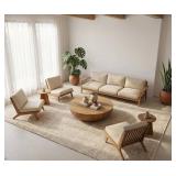 $220 S & L Homes Jute Cotton Hand Woven Natural Farmhouse Area Rug for Living Room - Rustic Vintage Bohemian D cor - (8