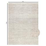 $220 S & L Homes Jute Cotton Hand Woven Natural Farmhouse Area Rug for Living Room - Rustic Vintage Bohemian D cor - (8