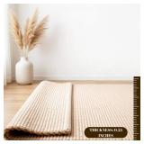 $220 S & L Homes Jute Cotton Hand Woven Natural Farmhouse Area Rug for Living Room - Rustic Vintage Bohemian D cor - (8