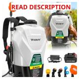 VAXMAY Backpack Sprayer 4.2 Gallon Battery Powered, 100 PSI Electric Garden Sprayer Works with Makita 18V Battery, Weed Lawn Yard Sprayer with 42" Telescopic Wand, 5 Nozzles, 2.5Ah Battery & Charger