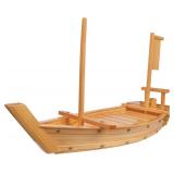 Kichgather 27.6" Wooden Sushi Serving Tray Boat Plate for Restaurant or Home