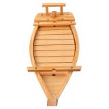 Kichgather 27.6" Wooden Sushi Serving Tray Boat Plate for Restaurant or Home