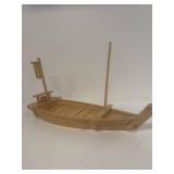 Kichgather 27.6" Wooden Sushi Serving Tray Boat Plate for Restaurant or Home