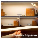 36 Inch Under Cabinet Lighting Plug in, 20W 120V 3 Color 3000K/4000K/5000K, 3 Brightness, Super Bright, Ultra Thin Under Counter Lights for Kitchen, Linkable LED Cabinet Light, White