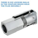 Industrial Air Coupler and Plug Kit, 3/8 Inch High Flow Body Size, 1/4 Inch NPT Threads Size, Steel Material, 9 Pieces Air Compressor Hose Accessories Fittings