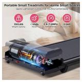 Walking Pad with Handle Bar, 2026 Upgrade Small Walking Pad Treadmill with Incline, 3.0HP Portable Under Desk Treadmill with Handles for Home Small, 0.6-7.6MPH, 350LBS.