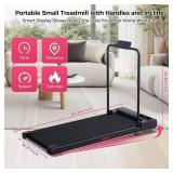 Walking Pad with Handle Bar, 2026 Upgrade Small Walking Pad Treadmill with Incline, 3.0HP Portable Under Desk Treadmill with Handles for Home Small, 0.6-7.6MPH, 350LBS.
