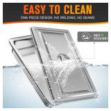 Hotel Pan, Full Size Steam Table Pan 4" Deep Stainless Steam Table Pan with Lid Full Size Food Pan 20.8" L x 13" W Anti Jam Stainless Steel Buffet Pan Commercial Stainless Steel Pan (4 Pack)