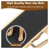 $126 Dog Ramp for Bed and Couch 55" with Non-Slip Surface & Side Rails | 6 Adjustable Heights (19.7"-27.6"), 250 lb Capacity, Safe Mobility for Senior Large Dogs, Non-Slip Silicone Surface