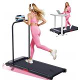 Walking Pad with Incline and Handle Bar, 2026 Upgrade Electric Small Walking Pads Treadmills with Handles, Compact Treadmills for Home Small Spaces, 3.5HP, 0.6-7.6MPH, 350LBS