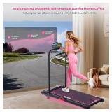 Walking Pad with Incline and Handle Bar, 2026 Upgrade Electric Small Walking Pads Treadmills with Handles, Compact Treadmills for Home Small Spaces, 3.5HP, 0.6-7.6MPH, 350LBS