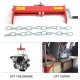 4000 LBS Engine Hoist Load Leveler Shop Crane Cherry Picker with 2 Chains, Steel Chain Hoist for up to 2 Ton