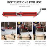4000 LBS Engine Hoist Load Leveler Shop Crane Cherry Picker with 2 Chains, Steel Chain Hoist for up to 2 Ton