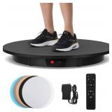 $170 Large Photography Turntable 24inch/330lb with Remote Control | Motorized Rotating Display Stand 360 Degree Electric Turntable High Load for Products, Model Photo or Video (Black)